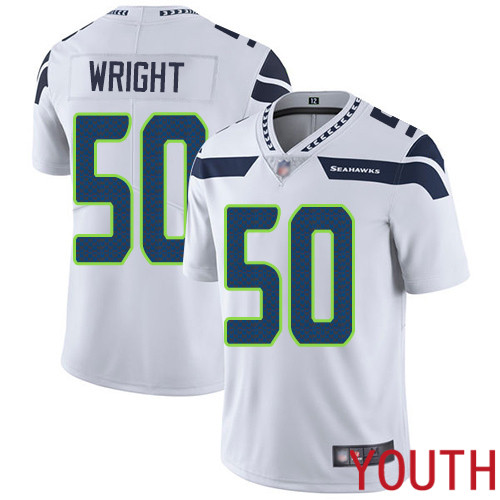 Seattle Seahawks Limited White Youth K.J. Wright Road Jersey NFL Football #50 Vapor Untouchable